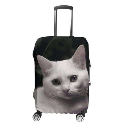 Travel Luggage Protector Cover Waterproof Wheeled Travel White Cat Suitcase Covers Case For 19-32 Inch Luggage