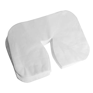 Blesiya Pak van 100 Wegwerp Massage Hoofdsteun Covers Gezicht Kussen Kussenhoes, Gezicht Rust Cradle Covers Wit