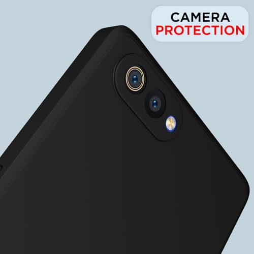 Image of Outlouders Back Cover for Realme C2 | Camera Protection | Durable Soft Matte Silicone Bumper Case (Black)