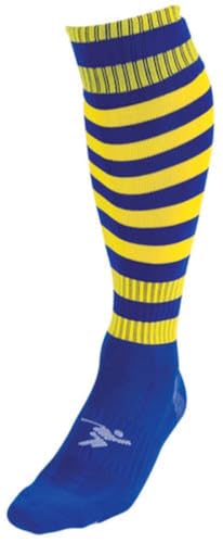 2022 Precision Hooped Pro Football Socks Adult (7-11) (Royal/Yellow)