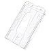 Pawfly 2 Pack Vertical 2-Card Badge Holder with Thumb Slot Hard Transparent PC Case Protector for Office School IDs Credit Cards Driver’s Licenses and Passes