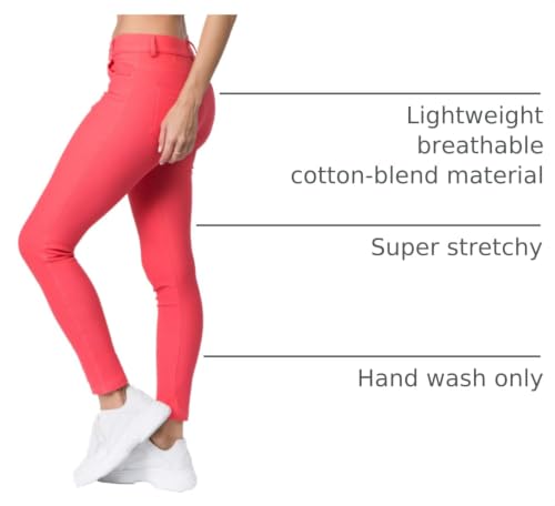 Image of YELETE Women's Basic Five Pocket Stretch Jegging Tights Pants