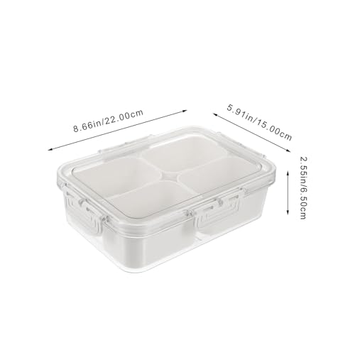 Boîte à épices 4 cases transparente avec couvercle hermétique - 3