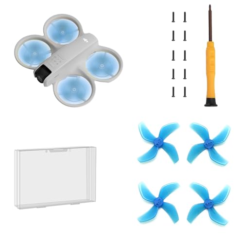 Hélices colorées à quatre pales pour drone DJI NEO - Technologie de réduction du bruit silencieuse - Ailes de rechange avec tournevis et jeu de vis