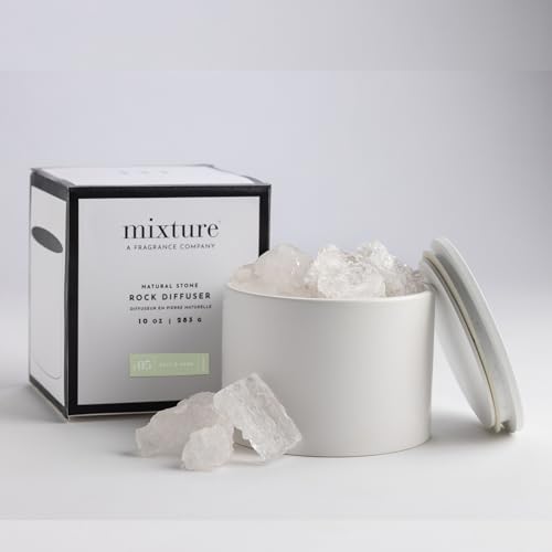 Mixture No. 05 Salt & Sage Natural Rock Diffuser – Fresh Sage, Sea Minerals & Clean Woods – Includes 1 oz Fragrance Oil