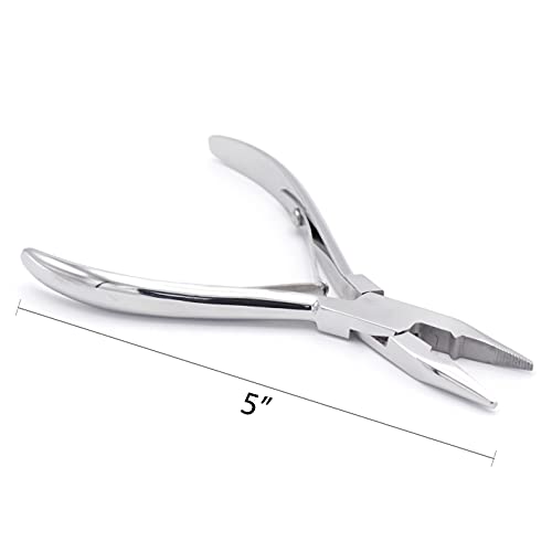 Alicate de extensão de cabelo, kit de ferramentas de microelos/fecho de contas, conjunto de miçangas