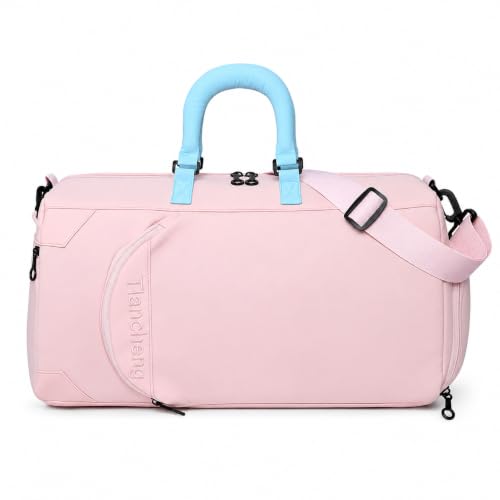 CAVALO - Be Unique Travel Duffel Bag with Shoe Compartment, Light Blue Weekender Carry On Gym Bag with Wet Dry Pocket for Men & Women
