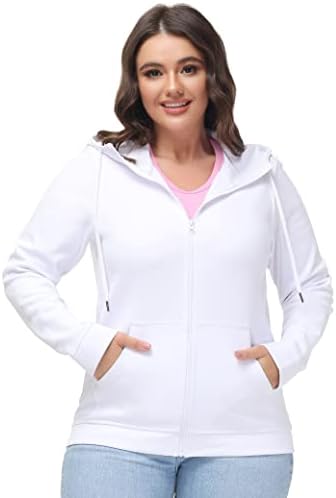 ANOTHER CHOICE Women Full Zip-Up Hoodie Jacket Plus Size Avaliable, White,  Small : Amazon.sg: Fashion