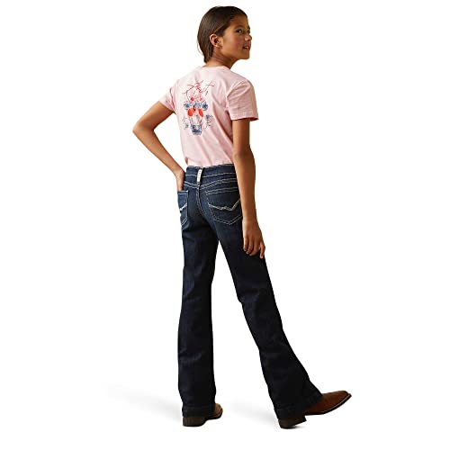 Ariat Girls R.E.A.L. Ryki Wide Leg Jean Blue 7 R2