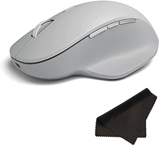 Microsoft Surface Precision Wireless Bluetooth Mouse with Cleaning Cloth - Bulk Packaging - Light Grey