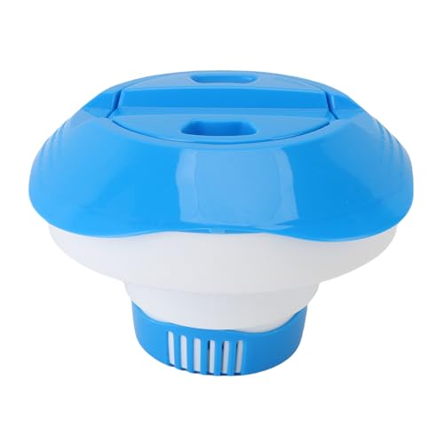 Mumusuki Dispensador de Productos Químicos para Piscinas, Llenador Automático para Tabletas de Liberación Lenta, Soporte Flotante para Tabletas ABS Duradero para Piscinas sobre el Suelo (K-1094)