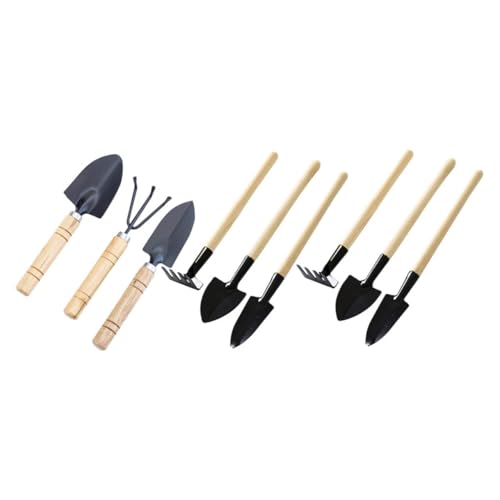 Set de herramientas de jardinería Kisangel 9 piezas miniatura 1