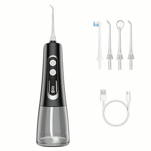 ZBDZSW Irrigador bucal inalámbrico, portátil, Recargable, con 9 Modos y Carga por USB, batería de Litio.