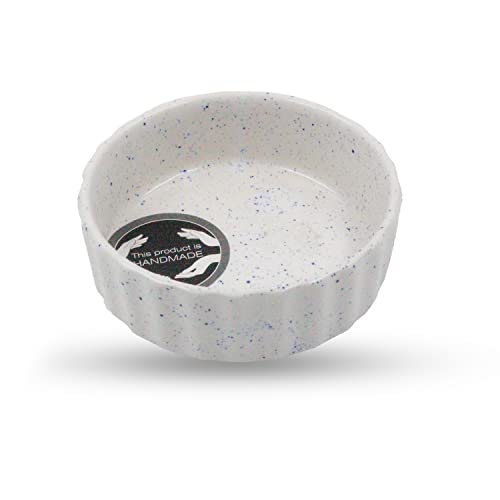 Care For Tails Stoneware Ceramic Bowl, White, Small, 400 ml