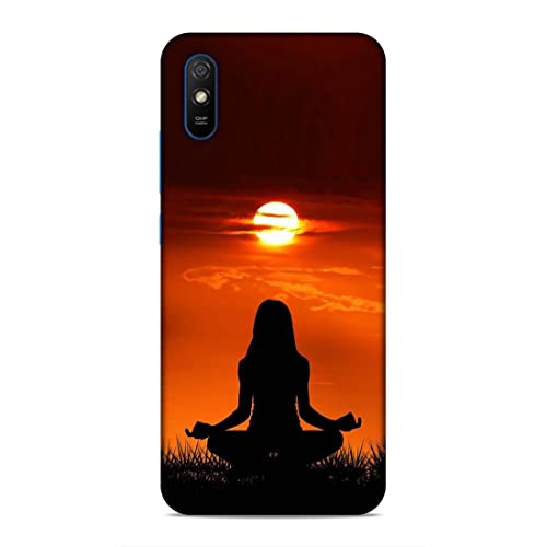 Image of Printed Mobile Back Hard Case Cover for Xiaomi Redmi 9A / Xiaomi Redmi 9i | Meditation, Sunrise, Shadow, Sunset A-2203
