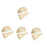 Lurrose 4 Sets Geometry Scale Ruler Set Metric Protractor for Accurate Drawing Measurement