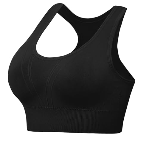 Litherday Sport BH Damen Push Up Bustier Damen Sport BH Ohne Bügel Starker Halt Sports Bra mit Abnehmbaren Gepolstert für Yoga Fitness Lauf
