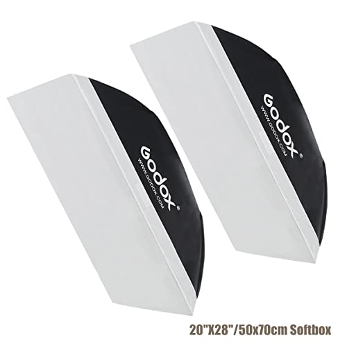 Godox Professional Studio Strobe Lights Kit For Photography, Strobe Softbox Lighting Kit, 2X180W 5600K Monolights With Trigger, Softbox, Light Stands #TOP1