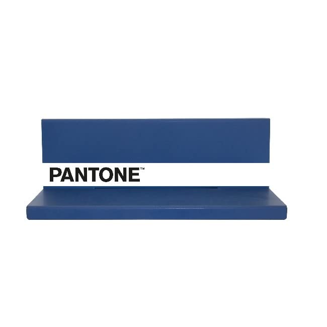 Estante de pared metálico flotante azul negro y blanco de 60cm