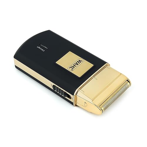 Wahl Travel Shaver Gold Edition- Schnurloser und wiederaufladbarer Elektrorasierer für Männer, ideal für Reisen, zum Schneiden von Haaren und Bart, kompakt und tragbar