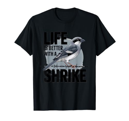 Shrike – Unique Birdwatching Design T-Shirt