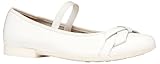 Geox JR Plie' A Ballet Flat, White, 34 EU