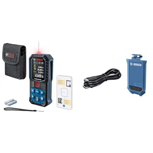 Bosch Professional Distanziometro laser GLM 50-27 C + Bosch Professional GLM Batteria agli ioni di litio BA 3.7V 1.0Ah A