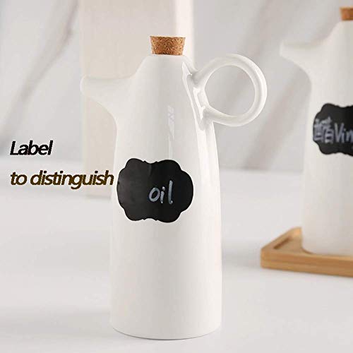XBSXP Öl Essig Flasche Topfspender Küchenkeramik Olivensauce Spender Staubdicht und auslaufsicher mit Ausgießer Holzflaschenverschluss verhindert Oxidation 300ML weiß 2 Stück 4 XBSXP Öl Essig Flasche Topfspender Küchenkeramik Olivensauce Spender Staubdicht und auslaufsicher mit Ausgießer Holzflaschenverschluss verhindert Oxidation 300ML weiß 2 Stück