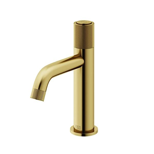   VIGO-Apollo-8-H-Button-Operated-Single-Hole-Bathroom-Faucet-in-Matte-Brushed-Gold-VG01048MG
