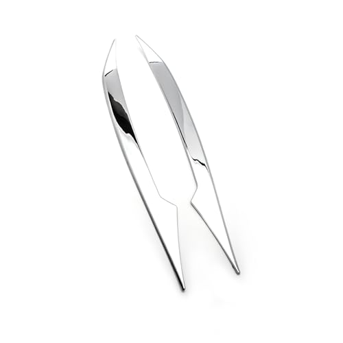 Xotic Tech Exterior Headlight Eyelid Eyebrow Frame Strip Cover Trim Chrome, Compatible with Toyota RAV4 2016-2018