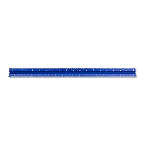 Image of Alumicolor Aluminum Engineer Solid Drafting Scale, 12IN, Blue