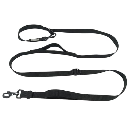 {Correas Perros Multiposicion Neopreno Accesorios para Perros EGV - Correa multiposicion perro con doble asa de neopreno. Correa perro manos libres para usar como correa perro para correr...