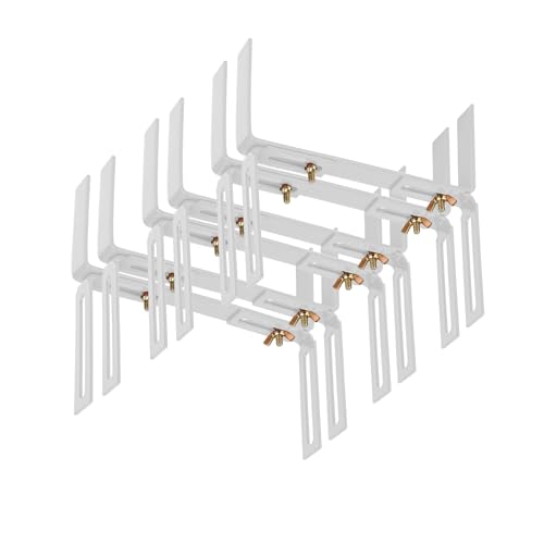 BigDean 6 Stück Blumenkastenhalter weiß Standard H-Form Kasten Halter Balkonkastenhalter BigDean 6 Stück Blumenkastenhalter weiß Standard H-Form Kasten Halter Balkonkastenhalter