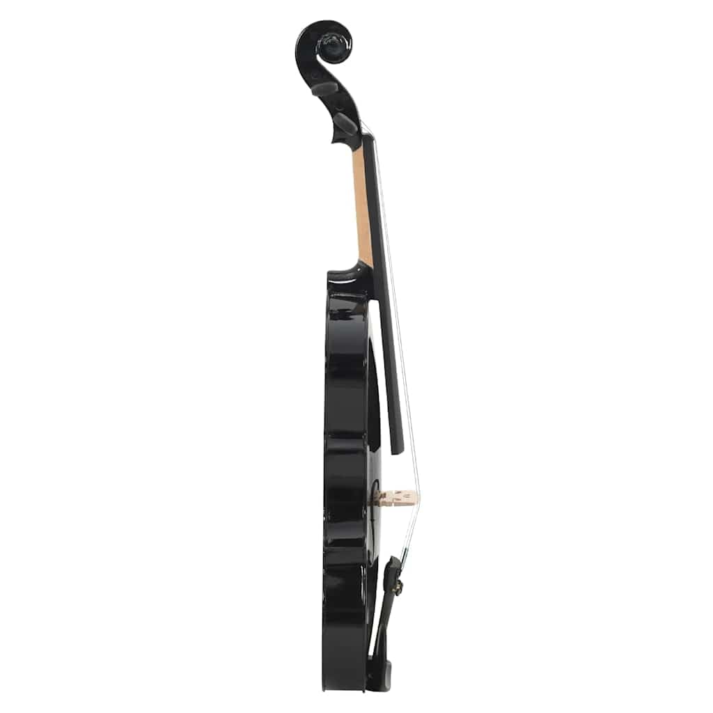 Juego completo de violín con arco y mentonera de madera de tilo 4/4, violín con colofonia y softbox, instrumento de cuerda de 59 cm para principiantes, clases, práctica y orquesta