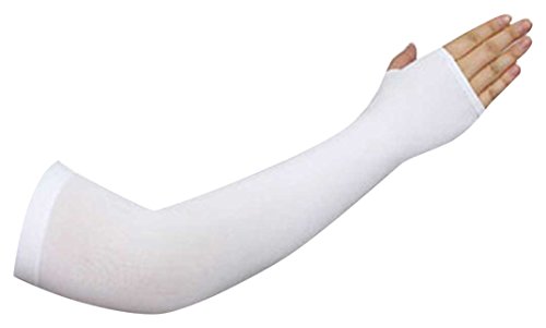 GAcompany GAP-04 Uv Protection Hand Cover Arm Sleeves Sports Driving Golf Cooling Cool Cover Sun, White