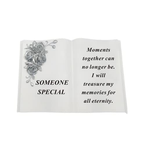 David Fischhoff Graveside Memorial White Book with 3D Silver Roses - Someone Special