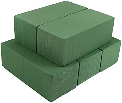 KIMOBER Wet Floral Foam Bricks,Green Foam Blocks for Flower Arrangement, Wedding,Party Decoration, Pack of 5