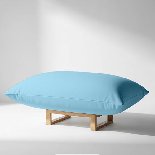 Image of YRM Bedding's - Egyptian Cotton 600TC Pillow Cover | Premium Pillowcases | Luxury Bedding-Export Collection | High Thread Count Durable & Breathable Covers - Light Blue | [21''x32''] Inches