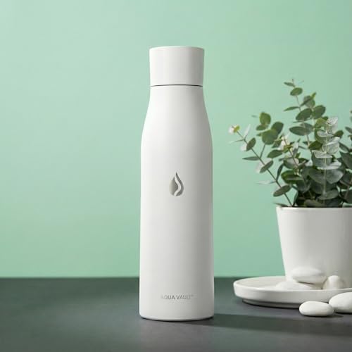 Image of AQUA VAULT PureX Self-Cleaning Smart Water Bottle - 750ml 25oz | With UV-C Purifier, Digital Temperature Display & Hydration Reminder | 316 Medical Grade Stainless Steel | 24H Cold-12H Hot