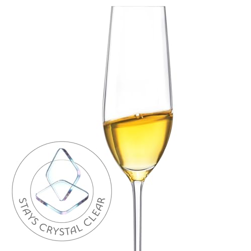 Image of Borosil 190ml x 2pc Opera Champagne Glass Set | Flute for Champagne, Sparkling Wine, Prosecco & Cocktails | Elegant Glassware for Celebrations & Gifting