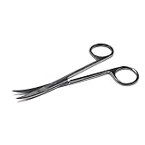 Premium Iris Scissors Micro Dissecting Scissors Curved 4.5' with Fine Sharp Blades Made of Stainless Steel Medical Surgical Tools (Silver)
