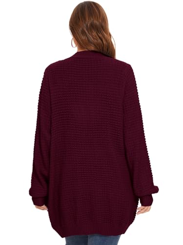 Cardigan Sweaters for Women Plus Size Waffle Knit Long Sleeve Womens Fall Open Front Sweaters Tops with Pockets3