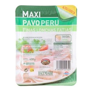 Maxi pavo Hacendado finas lonchas Paquete 400 g Pack 2
