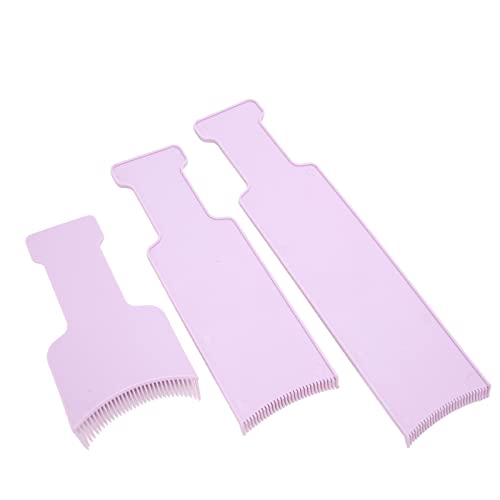 Generic Tablero Destacado De Paleta De Seccionamiento De Tinte para el Cabello para Peluquería, para Teñir el Cabello Fácilmente, 3 uds. De Plástico (PURPLE)