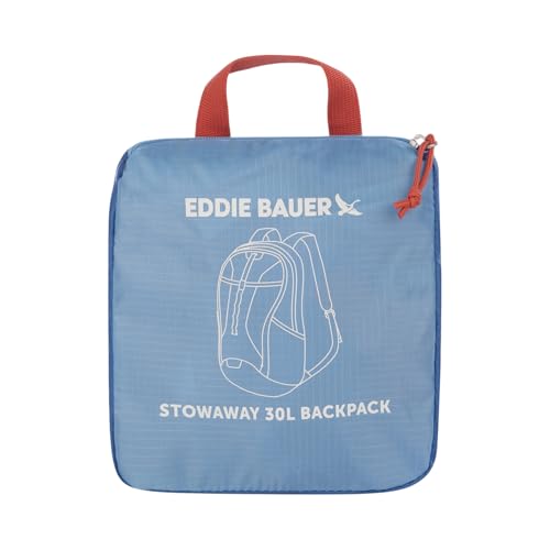 Image of Eddie Bauer Stowaway Packable Backpack | Travel | Outdoor | Lightweight | Foldable | Durable | Ripstop Polyester | 30L - Coast Blue