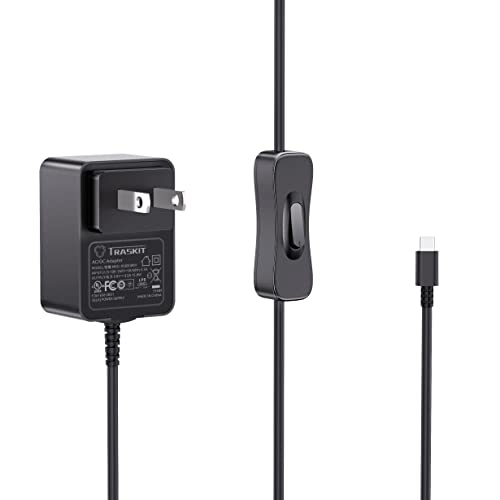 TRASKIT Yx[pC3Bd 5V 3A XCb`tMicro USBd P[u1.5M PSEF RPi 3b+Kp