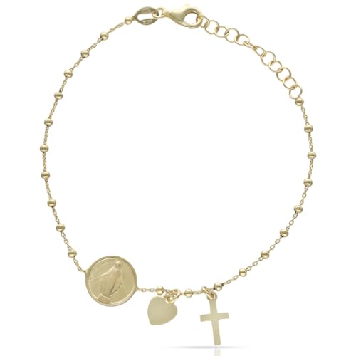 Bracelet Vierge Miraculeuse extensible en argent contre le ternissement des bijoux