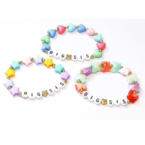 Taouzi Big Sister Bracelet Big Sister Gift Handmade Colorful Beaded Bracelets Birthday Jewelry Gifts 3Pcs2