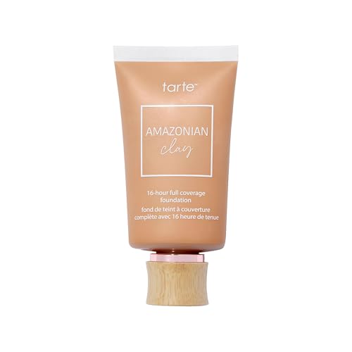 tarte Amazonian clay 16-hour full coverage foundation – Matte Finish Foundation with Amazonian Clay & Vitamin E for Hydration & Smooth Looking Skin, Vegan & Cruelty Free