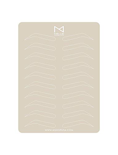 Pre-Shaped Microblading & Permanent Makeup Practice Skin – No INK Needed 5pcs White Outline
